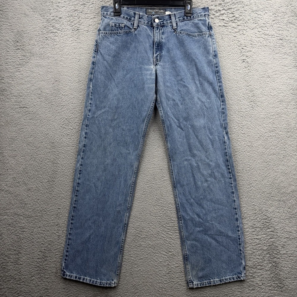 Vinatge Levis Silver Tab Jeans Womens 7M Blue Boot Cut Relaxed Fit 90s